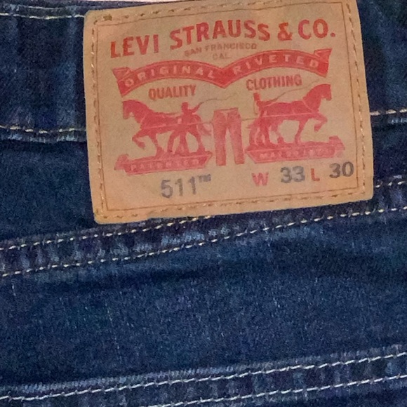 SOLD*** Levi’s 511 Straight Blue Jeans Size 33x30 - Picture 6 of 7